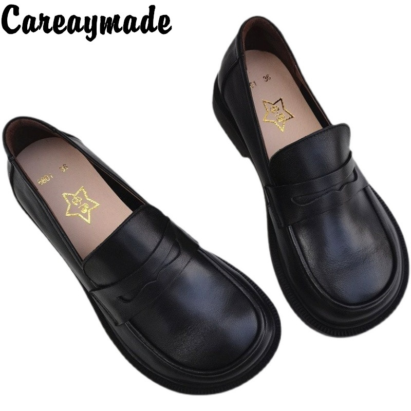 Casual Sandal Leather - Careaymade-frauen Casual Schuhe Slip auf Oxford