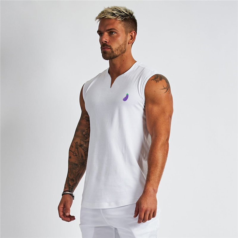 Tank Top Muscle - Schnelltrocknendes Herren-Laufshirt Ärmellos Fitness-Workout Baumwolle Athletisches
