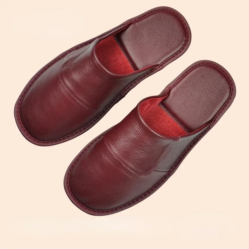 Flip Flop Leather Men - XIHAHA Herbst Winter Indoor Schuhe Männer