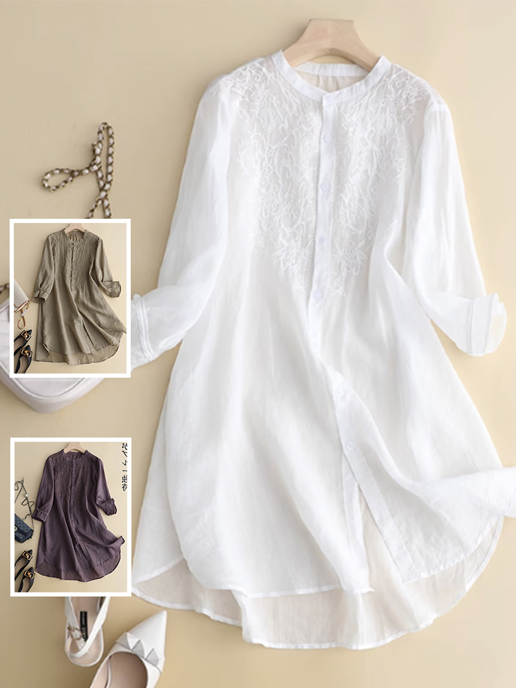 Linen Shirt Breathable - Frühling Sommer atmungsaktive dünne Baumwolle Leinen