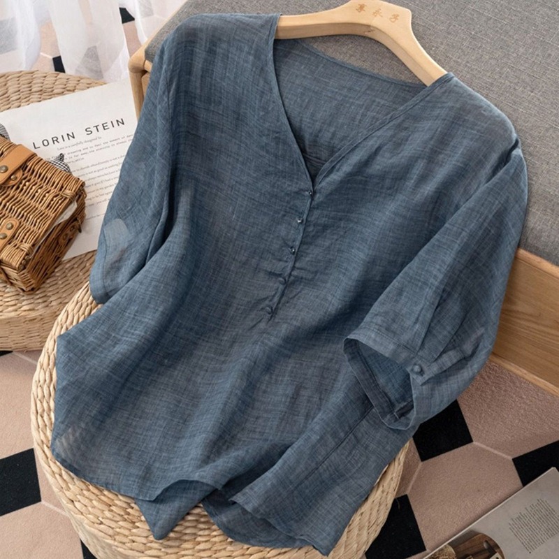 Damen-T-Shirt aus Leinenmischu – Linen Shirt Breathable Bewertung und Preis