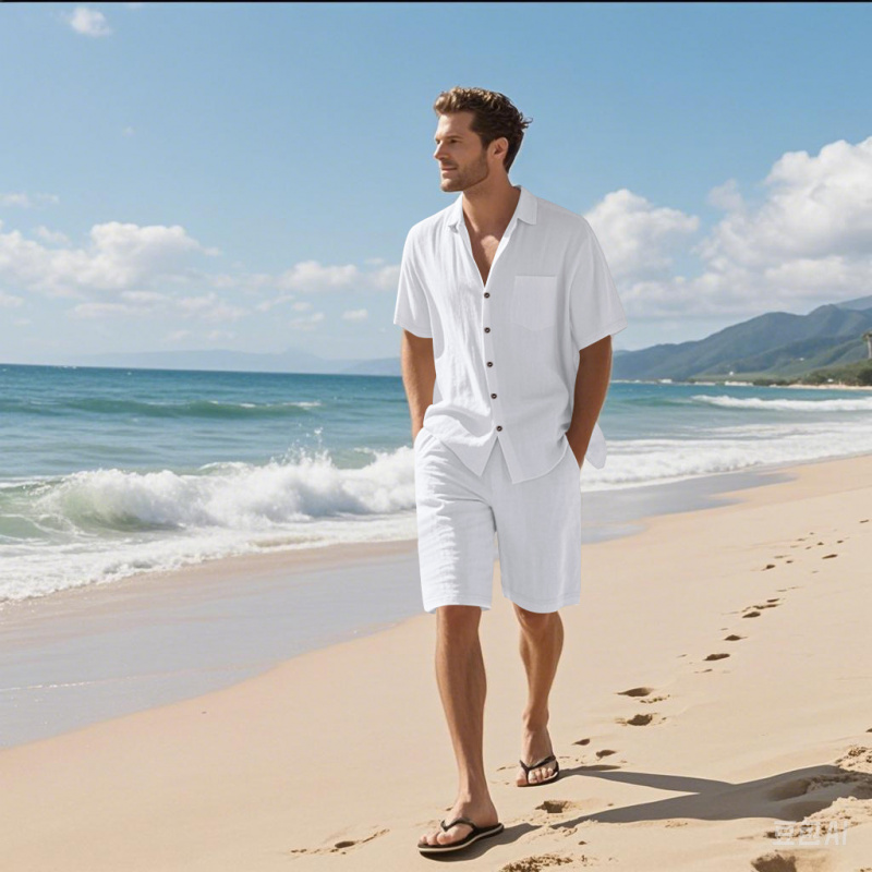 2026 Sommer Hochwertiges Herre – Linen Shirt Breathable Bewertung und Preis