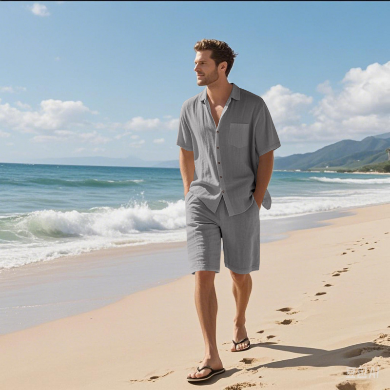 2026 Sommer Hochwertiges Herre – Linen Shirt Breathable Bewertung und Preis